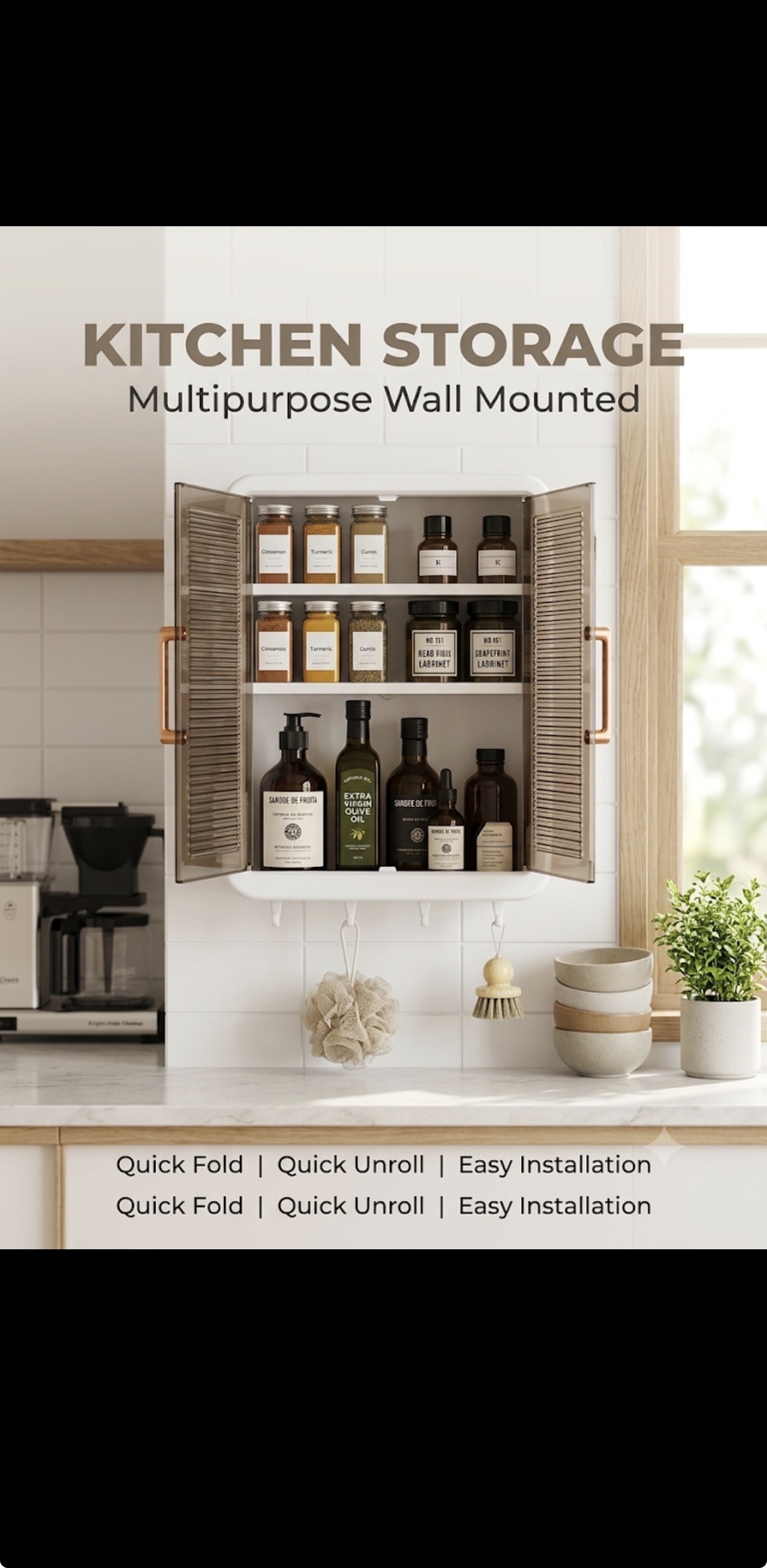 Kitchen Storage Multipurpose Wall Mounted